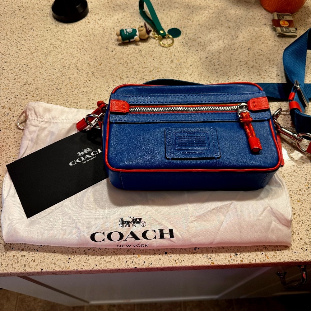 Coach Academy Crossbody with Varsity Zipper